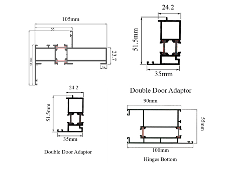 10.5cm Thermal Break Hinges Series