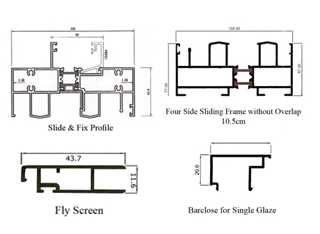 10.5cm Thermal Break Sliding Series