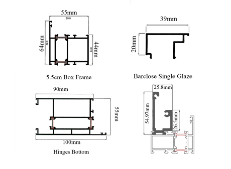 5.5cm Thermal Break Hinges Series