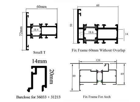 60cm Thermal Break Hinges Series